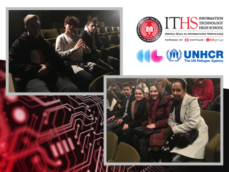 Učenici i profesori na pozorišnoj predstavi